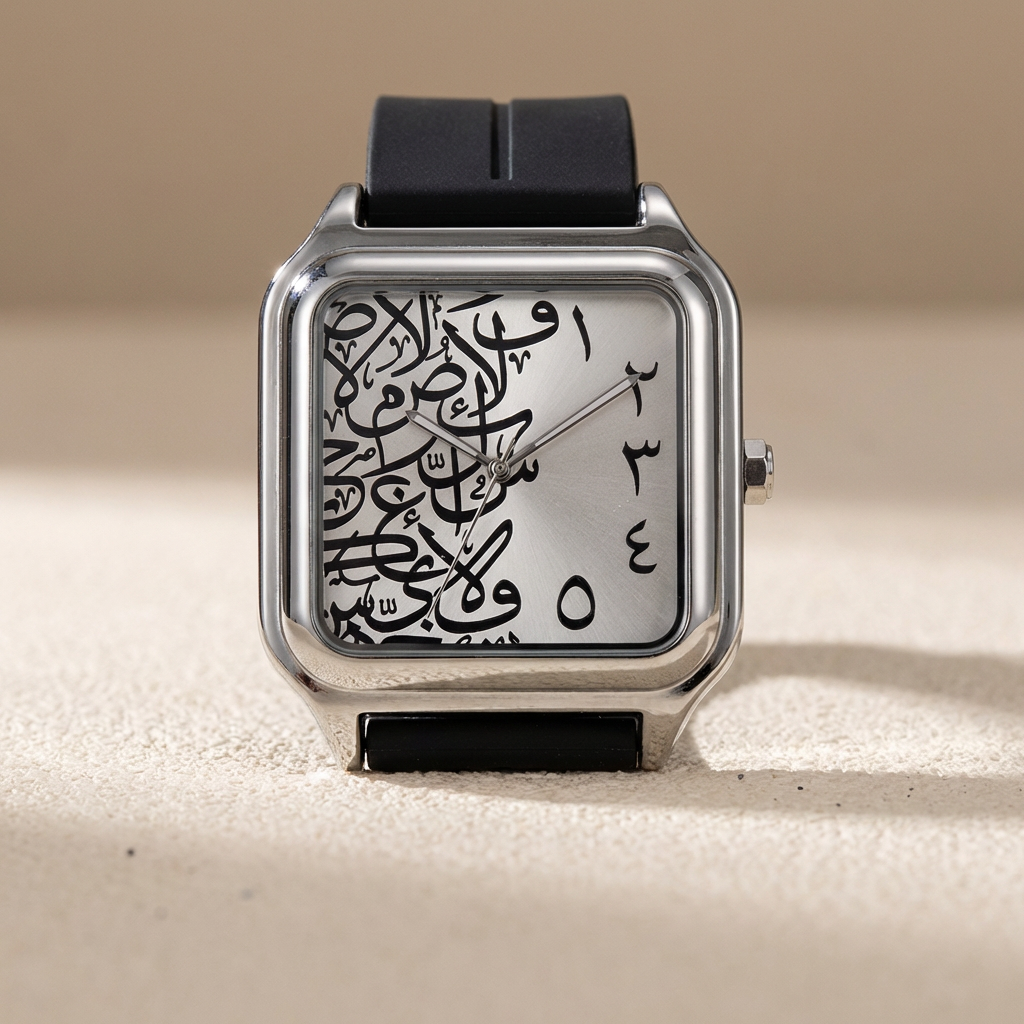 ساعة الخط العربي الاصيلة